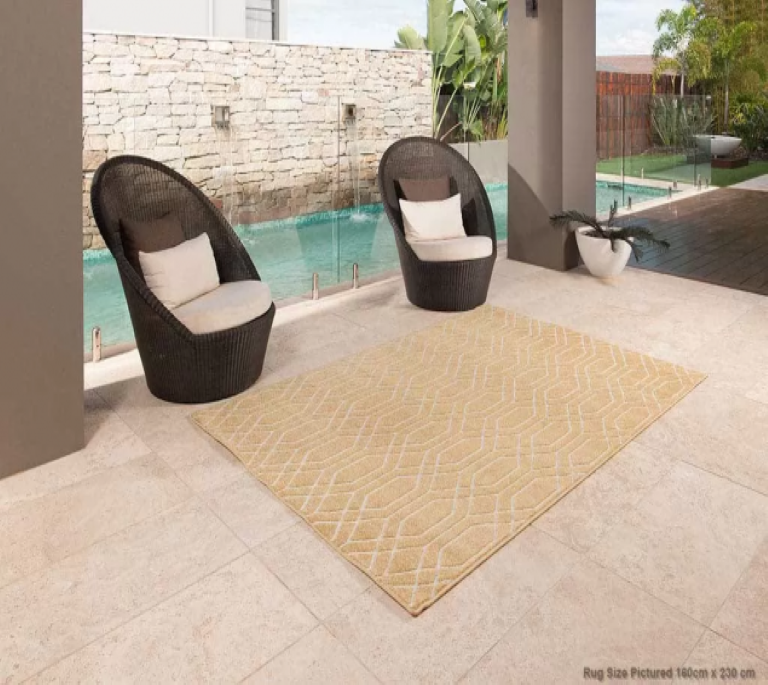 Outdoor living with rug